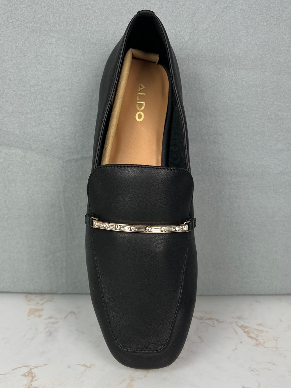 ALDO Tayley Loafer SINGLE RIGHT SHOE ONLY Slip-on Black Dress Flat Squared Toe 8